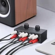 6 ki- és bemeneti 6/1 - 1/6 RCA audio kapcsoló, bi-directionális audio kapcsoló