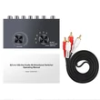 6 ki- és bemeneti 6/1 - 1/6 RCA audio kapcsoló, bi-directionális audio kapcsoló