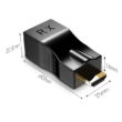 HDMI Extender, vezetékes HDMI hosszabbító, max 30m átvitel Cat6 kábelen, tápellátás nélküli, fekete