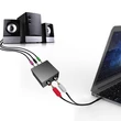 5.1 audio konzol adapter sztereó RCA-ról 3 x 1/8 (3,5 mm)-es jack-re, kétirányú 3,5 mm-es L/R átalakításhoz 5.1 multimédiás hangszórókhoz