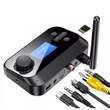 C41 Bluetooth 5.0 audio adó/vevő adapter, 3.5 mm Jack ki és bemenet, optikai és koaxiális bemenetekkel, TF kártyaolvasóval, LCD kijelzővel
