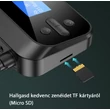 C41 Bluetooth 5.0 audio adó/vevő adapter, 3.5 mm Jack ki és bemenet, optikai és koaxiális bemenetekkel, TF kártyaolvasóval, LCD kijelzővel