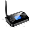 C41 Bluetooth 5.0 audio adó/vevő adapter, 3.5 mm Jack ki és bemenet, optikai és koaxiális bemenetekkel, TF kártyaolvasóval, LCD kijelzővel