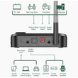 C41 Bluetooth 5.0 audio adó/vevő adapter, 3.5 mm Jack ki és bemenet, optikai és koaxiális bemenetekkel, TF kártyaolvasóval, LCD kijelzővel