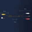 Digitális - Analóg koaxiális - 2RCA, 3.5 mm Jack audio átalakító kábel
