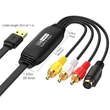 F1 RCA–USB videókonverter, VHS videó jel átalakító, digitalizáló 1080P (RCA anya)