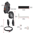 Motor kormányra szerelhető telefontöltő, gyorstöltő adapter USB, USB-C