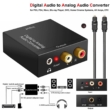 Digitális - analóg Toslink/koaxiális - 2RCA, 3.5 mm Jack audio adapter