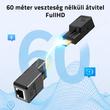 HDMI Extender, vezetékes HDMI hosszabbító, Rj45 Adapter, max 60m átvitel Cat6 kábelen, tápellátás nélküli, fekete
