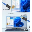 HDMI Extender, vezetékes HDMI hosszabbító, Rj45 Adapter, max 60m átvitel Cat6 kábelen, tápellátás nélküli, fekete