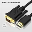 HDMI-ről VGA-ra HDMI kompatibilis 1080P 60Hz kábel 1.8 méter VGA bemenetű monitorokhoz