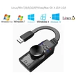 Virtuális 7.1 csatornás hangkártya konverter adapter külső usb hangkártya Lague of Legends és PUBG hangeffekt gombokkal