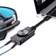Virtuális 7.1 csatornás hangkártya konverter adapter külső usb hangkártya Lague of Legends és PUBG hangeffekt gombokkal