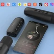 Vezeték nélküli Bluetooth 5.3 Karaoke mikrofon szett multifunkciós vezérlő egységgel, két mikrofonnal, audio ki- és bemenettel, 6 hangeffekt