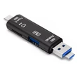3 az 1-ben Type-C USB 3.1 kártyaolvasó OTG adapter, micro usb, TF kártyaolvasó