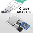 Type C OTG adapter, Type C MicroSD, TF kártyaolvasó, USB 3.0, Micro USB