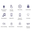 Ultra-vékony ultra mini Professzionális Hangrögzítő 16GB-os kártyával, Hangaktivált Diktálógép, HD Zajcsökkentés, Hordozható MP3 Lejátszó