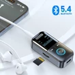 GT69 4 az 1-ben vezeték nélküli audio adapter Bluetooth 5.4, LCD képernyővel és beépített mikrofonnal, MP3 lejátszó