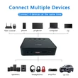 PS911 One to Four 4 pontos multifunkciós Bluetooth audio adó/vevő adapter, 3 bluetooth 1 vezetékes eszköz csatlakoztatásához, TF és U-Disk lejátszás