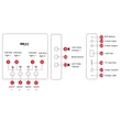 PS911 One to Four 4 pontos multifunkciós Bluetooth audio adó/vevő adapter, 3 bluetooth 1 vezetékes eszköz csatlakoztatásához, TF és U-Disk lejátszás