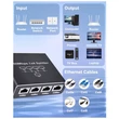 1T4S 1000Mbps Ethernet Splitter RJ45 elosztó adapter, 1 bemenet 4 kimenet, 1Gbps