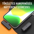 2.4Ghz Vezeték nélküli intelligens zajcsökkentős HD dupla mikrofon szett USB C androidos okos telefonokhoz, 8pin adapterrel