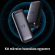 2.4Ghz Vezeték nélküli intelligens zajcsökkentős HD dupla mikrofon szett USB C androidos okos telefonokhoz, 8pin adapterrel