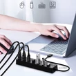 L03  USB 3.0 hub 7 portos, gyors adatátvitel, 120cm