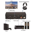 2 az 1-ben HDMI-kompatibilis audio konverter és ARC leválasztó – L/R Toslink, 5.1, HDCP 2.2, 4K60Hz, HDR, Bluetooth 5.0 adó adapter