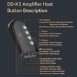 K2 Vezeték nélküli Bluetooth 5.3 Karaoke mikrofon szett multifunkciós vezérlő egységgel, két mikrofonnal, audio ki- és bemenettel, 6 hangeffekt