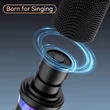 K2 Vezeték nélküli Bluetooth 5.3 Karaoke mikrofon szett multifunkciós vezérlő egységgel, két mikrofonnal, audio ki- és bemenettel, 6 hangeffekt