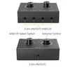 Kétirányú 3,5 mm-es sztereó audio kapcsoló, 4 be/ki meneti portal, audio váltó és elosztó doboz