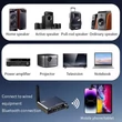 D19 Bluetooth 5.4 audio vevő adapter, multiconnect, TF kártya és USB olvasó mp3 lejátszás