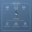 3 az 1-ben LCD kijelzős Bluetooth 5.0 audio adó-vevő + külső hangkártya