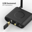 BT08 Bluetooth 5.0 EDR audio vevő adapter Karaoke mikrofon bemenettel, USB MP3 csatlakozóval, DAC digitális analóg átalakító, távirányítóval