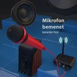 BT08 Bluetooth 5.0 EDR audio vevő adapter Karaoke mikrofon bemenettel, USB MP3 csatlakozóval, DAC digitális analóg átalakító, távirányítóval