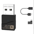 Qualcomm 24Bit 96kHz USB Bluetooth 5.2 aptX HD audio adó adapter játék konzolokhoz, tévékhez, számítógéphez Type C adapterrel