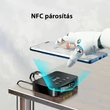 5 az 1-ben NFC többfunkciós Bluetooth adapter, LED kijelzővel, beépített mikrofonnal, mp3 lejátszó, FM transmitter, távirányító