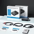 M8 5 az 1-ben többfunkciós Bluetooth adó/vevő adapter, NFC, LED kijelzővel, digitális analóg átalakító, mp3 lejátszó, távirányítóval