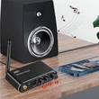 T01 2 az 1-ben Bluetooth 5.0 audio vevő adapter és 96Khz DAC digitális-analóg átalakító, hangerő, basszus és hangszín szabályzóval, távirányítóval