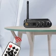T01 2 az 1-ben Bluetooth 5.0 audio vevő adapter és 96Khz DAC digitális-analóg átalakító, hangerő, basszus és hangszín szabályzóval, távirányítóval