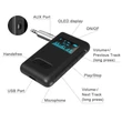 OLED kijelzős Bluetooth 5.0 audio vevő adapter, beépített mikrofonnal