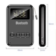 4 az 1-ben Bluetooth 5.0 audio adó-vevő, FM transzmitter, Mp3 lejátszó, LCD kijelző, beépített mikrofon