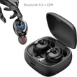 Bluetooth 5.0 Vezeték nélküli fülhallgató, zajcsökkentővel, töltődobozzal, fekete