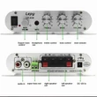2.1 csatornás Digitális erősítő 2x15W+20W, MP3 lejátszó, Szuper Bass kimenet