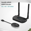 5G 4K 50 méter Vezeték nélküli HDMI extender adó/vevő szett, HDMI jeltovábbító és fogadó FullHD1080P,  DLNA