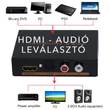 HDMI audio leválasztó, digitális analóg adapter TOSLINK, 2RCA sztereó kivetítő átalakító, HDMI Audio extractor