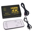 HDMI kapcsoló, 3 bemeneti és 1 kimeneti port, távirányítóval