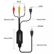 HDMI-AV2 RCA átalakító adapter, FULL HD 1080P