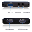 HDMI Videokártya, Audio Ki- és Bemenettel, 4K - HD 1080P, 30/60FPS, USB 3.0, Videoátvitelhez, Élő Közvetítéshez, PS3 / 4 Konzolok, Xbox One és Xbox 360, Switch, DSLR vagy Videokamerák